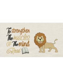 Lion embroidery with To strengthen