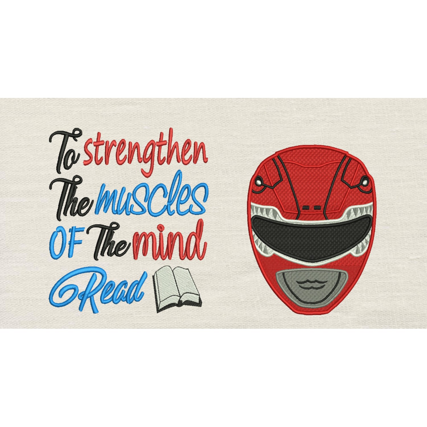 Power Ranger Embroidery with To strengthen