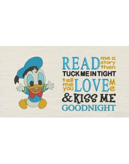 Baby Donald with read me story Reading Pillow