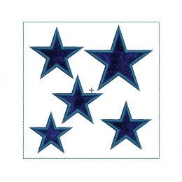 Stars Applique Quilt Block Embroidery