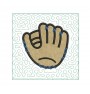 Baseball Glove stipple Quilt Block in the hoop embroidery design