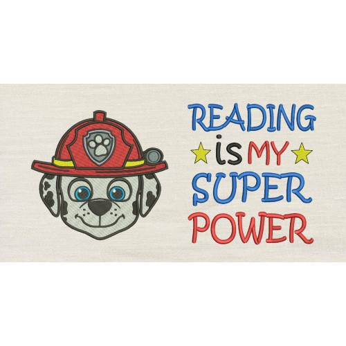 Marshall face with Reading is My Superpower