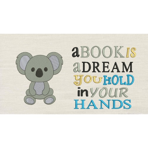 Koala with A book is a dream