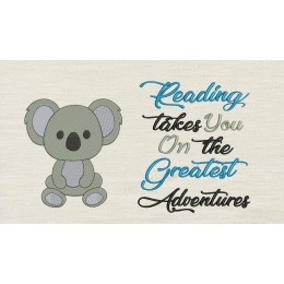 Koala with reading takes you