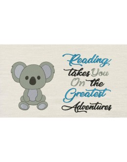 Koala with reading takes you
