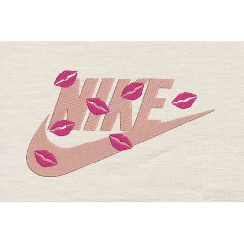 N1ke lips Embroidery Design
