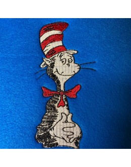 The cat in the hat Machine Embroidery