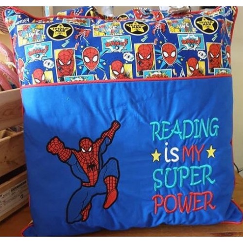 Spiderman Reading is My Superpower Reading Pillow