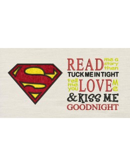 Superman logo with Read me a story