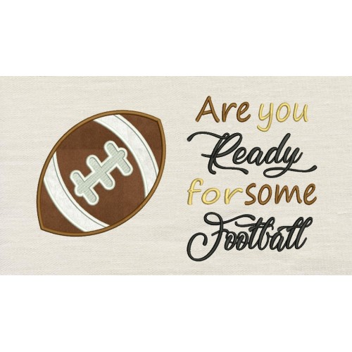 Football with Are You Ready Reading Pillow