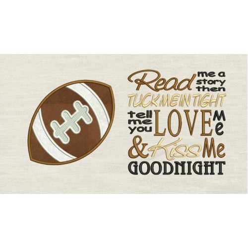 Football with Read me a story Embroidery