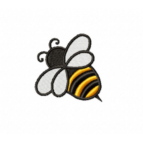 Bee embroidery design 