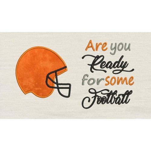 Football Helmet with Are You Ready