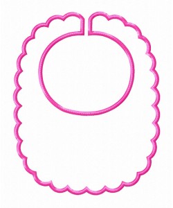 Baby bibs doce in the hoop embroidery