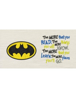 Batman logo with the more that you read