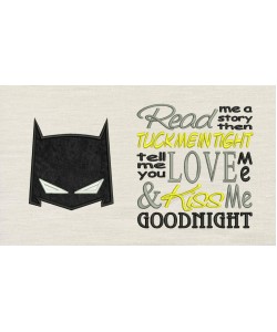 Batman Mask with read me Embroidery Designs