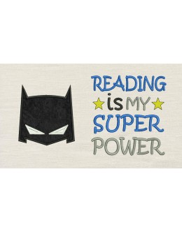 Batman Mask with Reading is My Superpower Designs