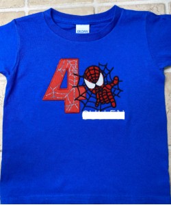 Spiderman with number 4 Design