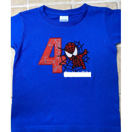 Spiderman with number 4 Design
