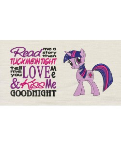 Twilight Sparkle pony with Read me a story