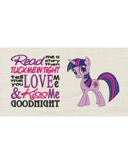 Twilight Sparkle pony with Read me a story