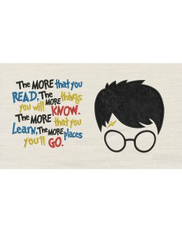 Harry Potter Face Applique the more that you read
