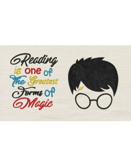 Harry Potter Face Applique Reading is one