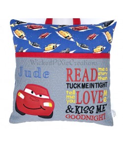 McQueen applique with read me a story designs