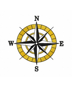 Compass embroidery design