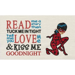 Ladybug Miraculous with read me a story Reading Pillow
