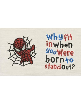 Spiderman embroidery with Why fit