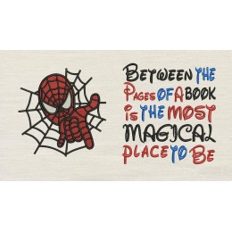 Spiderman embroidery with Between the Pages