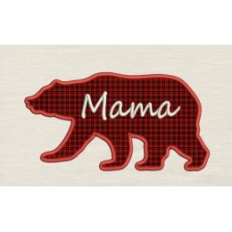 Bear mama embroidery design Bear mama embroidery design