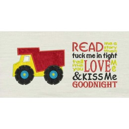 Dump truck with read me story