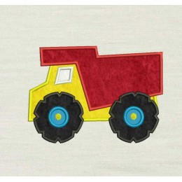 Dump truck embroidery design