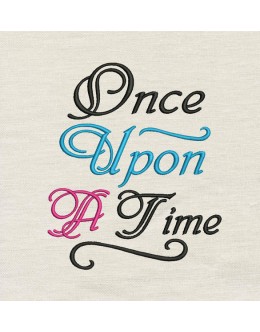 Once Upon embroidery design