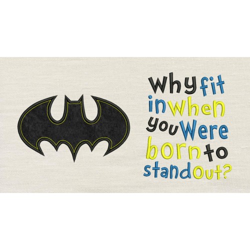 Logo batman with Why fit