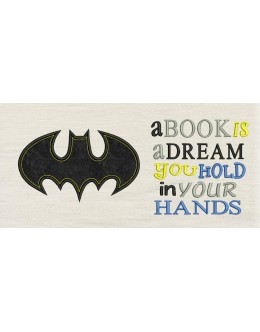 Logo batman with a book is a dream