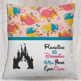 Cinderella Castle with reading is dreaming reading pillow