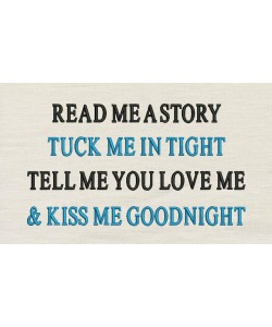 Read me story embroidery design