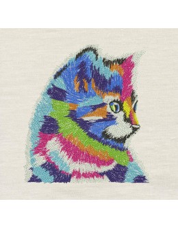 Cat Art embroidery design