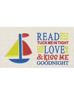 Boat with read me a story reading pillow