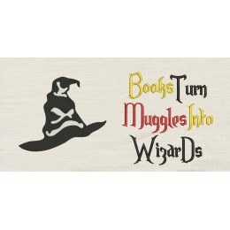 Harry sorting hat with Books turn