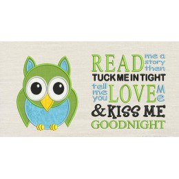 Owl with read me a story designs