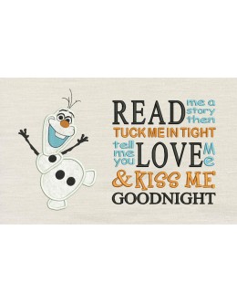 Olaf with read me a story
