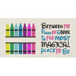 Crayon with Between the Pages Reading Pillow