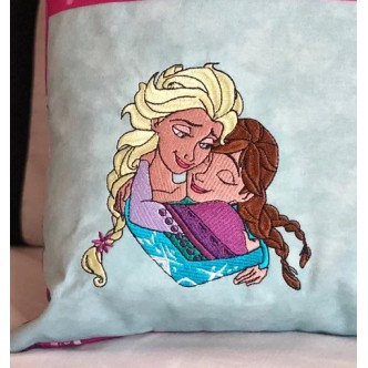 Elsa Anna Frozen embroidery design