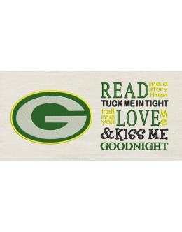 Green Bay Packers logo with Read me a story