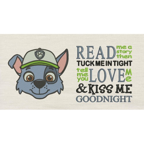 Rocky face with Read me a story