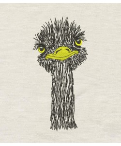 Baby Ostrich design embroidery